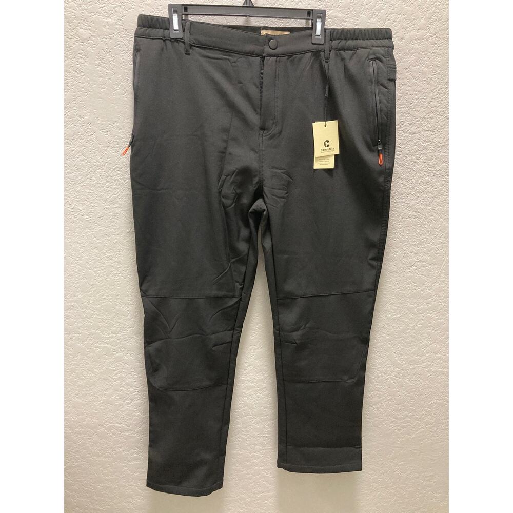 Camii Mia Black Pants W 36” x L 30” Stretch Waist Winter Snow